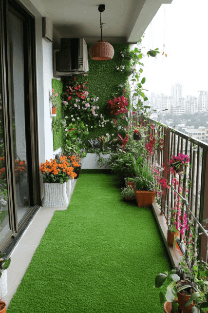 ไอเดียจัด สวนแนวตั้ง คู่หญ้าเทียม สร้างมุมผ่อนคลายไม่ง้อพื้นที่ใหญ่ - Image 1