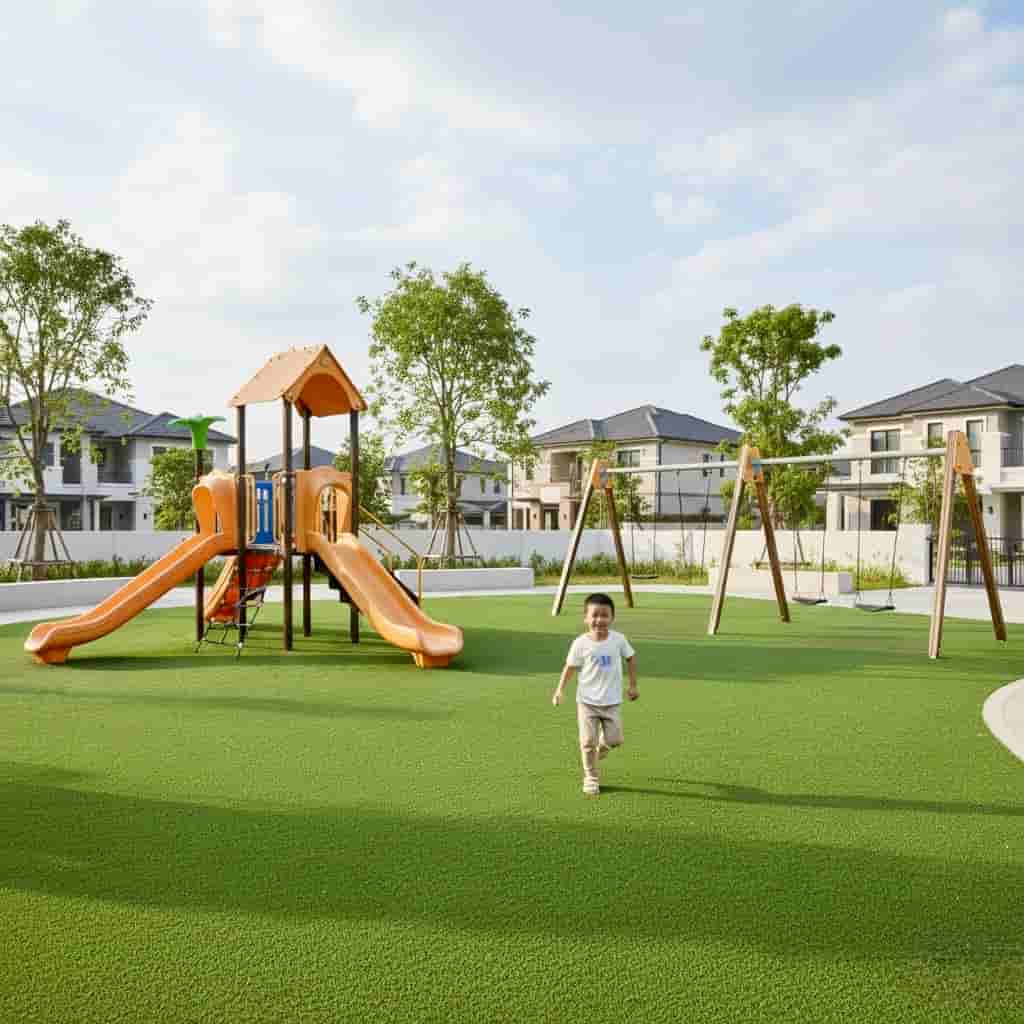 พื้นสนามเด็กเล่นปลอดภัยสำหรับเด็ก ทำไมหญ้าเทียมถึงเป็นตัวเลือกที่ดีที่สุด - Image 1